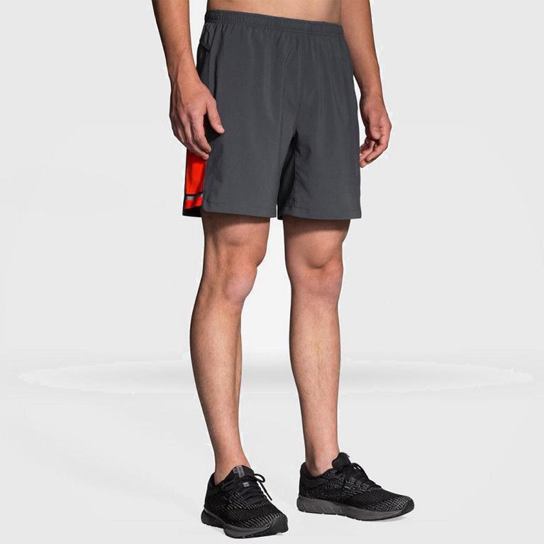 Brooks Sherpa 7 2-In-1 Löparshorts Herr 429837-KVM Grå